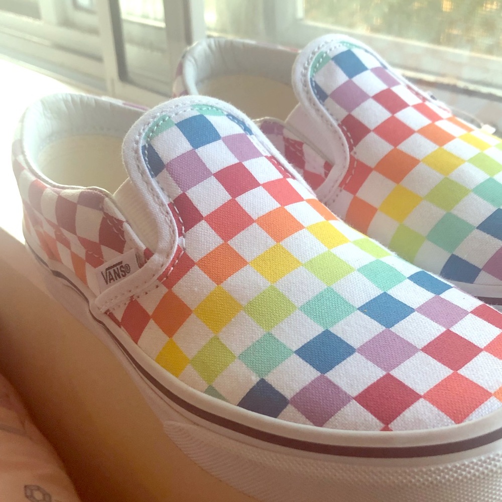 Multicolor kids vans size 1